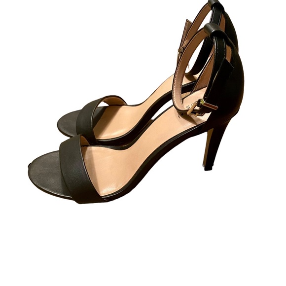 CALL IT SPRING VEGAN LEATHER HEELS ANKLE STRAP BLACK SIZE 8 STILETTO HEELS - Picture 10 of 16